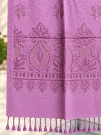 Lavender Pink Beaded Paisley Embellished Shawl