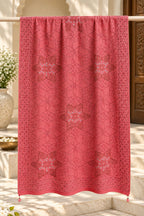 Coral Pink Beaded Embellished Shawl