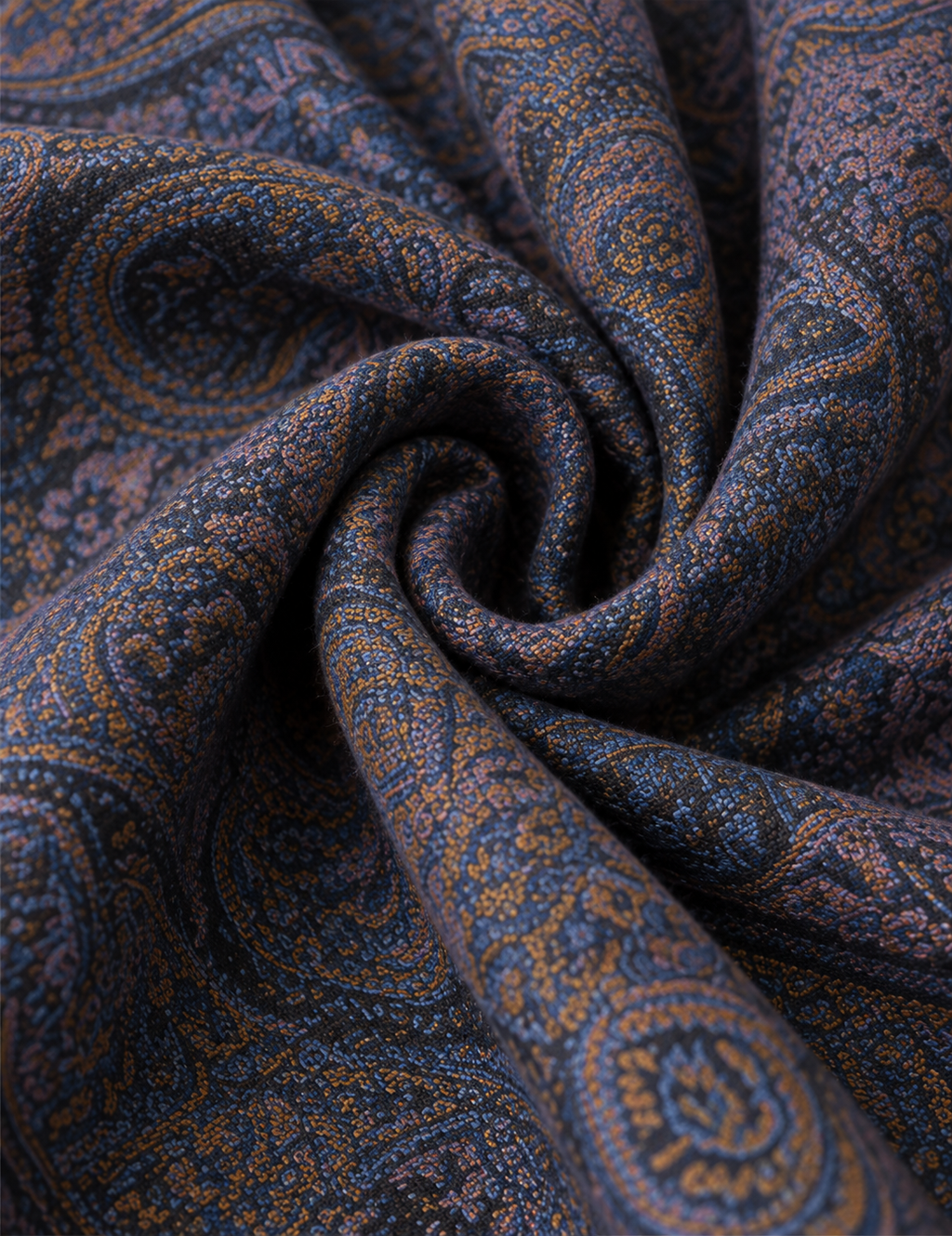 Indigo Kani Paisley Shawl with Ornate Border
