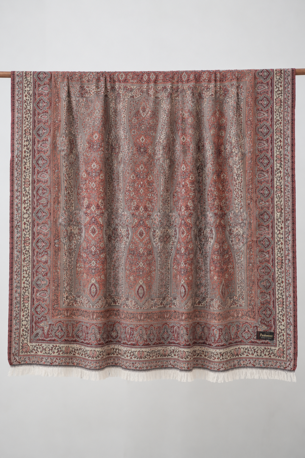 Slate Grey Kani Paisley Shawl