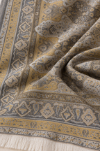 Golden Grey Kani Paisley Shawl