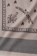 Dusty Pink Stole with Floral Vine Sprigs