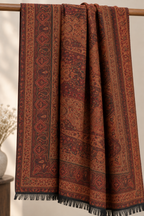 Rust & Pink Kani Paisley Shawl