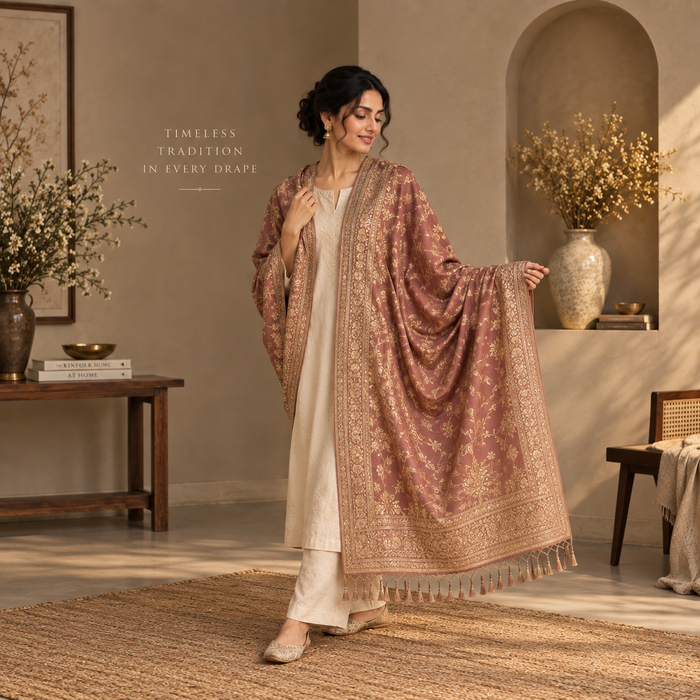 Women Zari Embellished Shawls